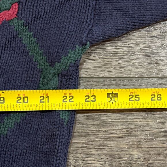 Vintage 80s Brooks Brothers Argyle Sweater 100% Cotton Made in Hong Kong Mens XL - Picture 7 of 8